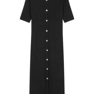 Versace Medusa Head-buttons knitted dress