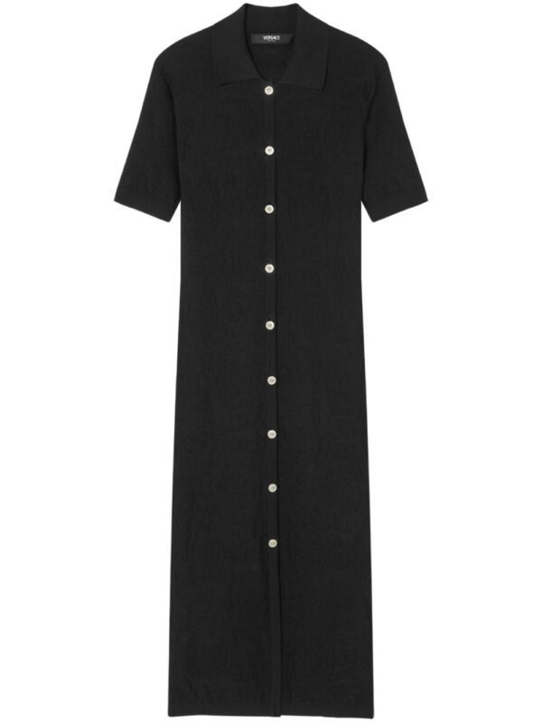 Versace Medusa Head-buttons knitted dress