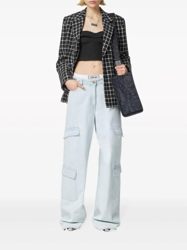 Versace  double-breasted tweed blazer - Image 2