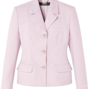 Versace  gingham virgin-wool blazer
