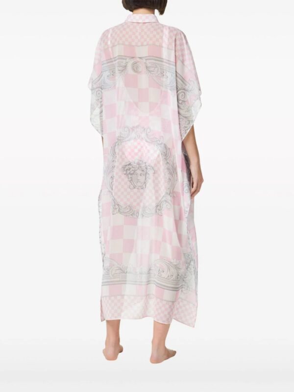 Versace  Barocco check-print shirtdress - Image 3