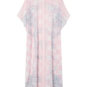 Versace Barocco check-print shirtdress