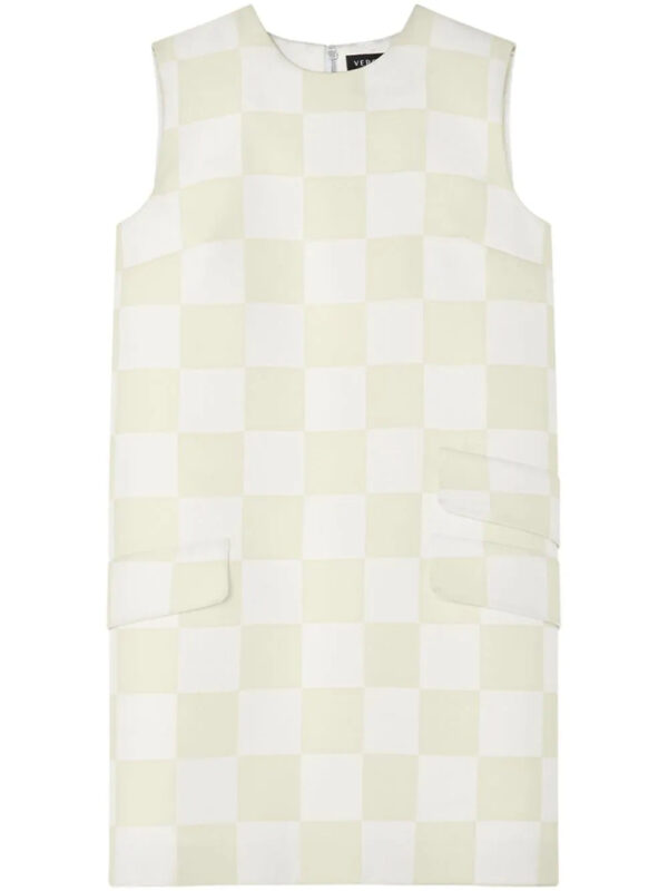 Versace  checkerboard-print minidress