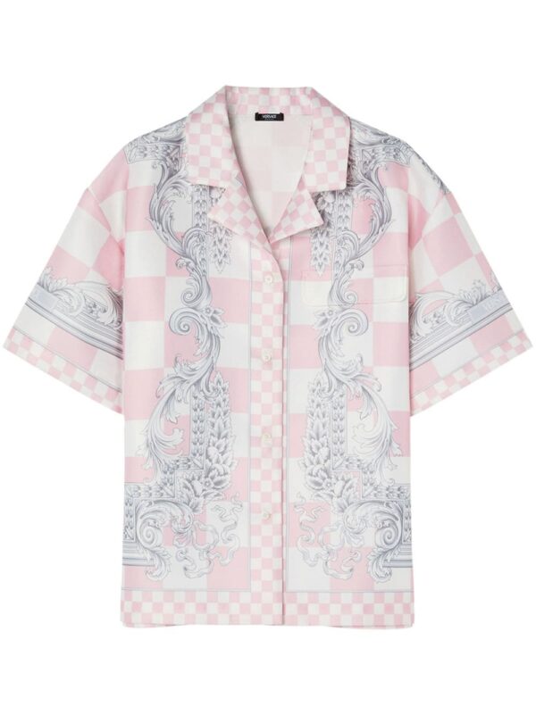 Versace Barocco checked shirt