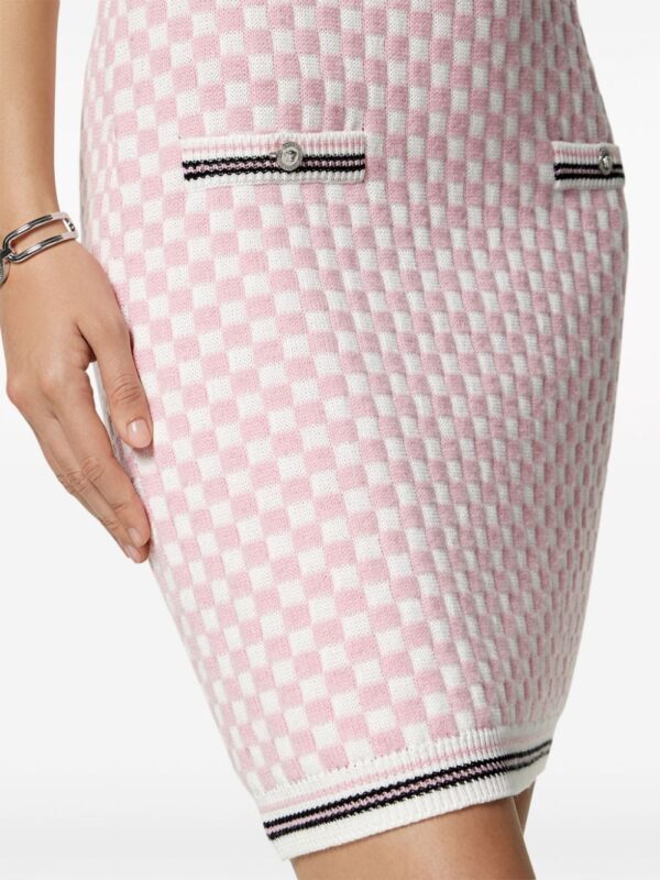 Versace  checked knitted minidress - Image 4