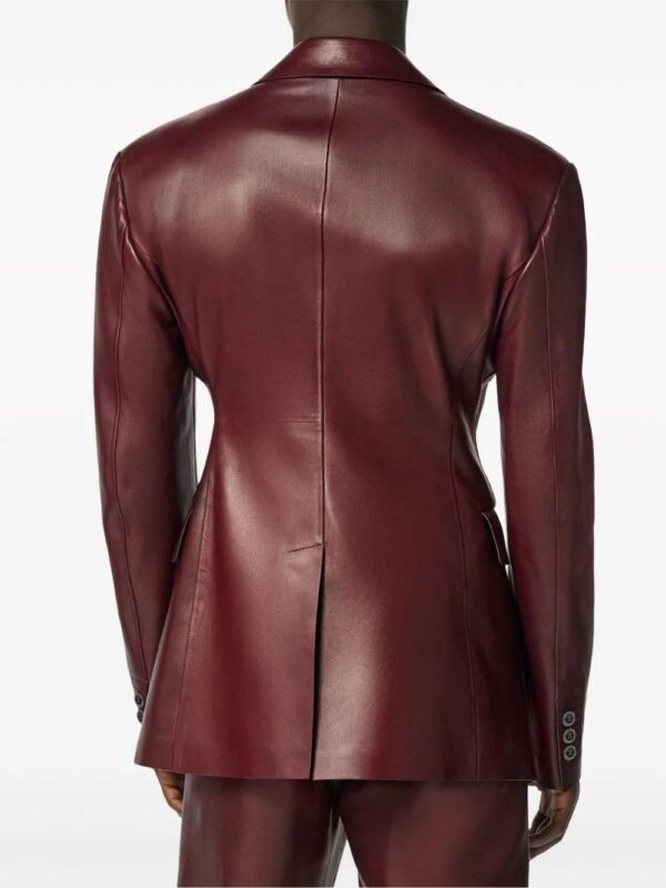 Versace  single-breasted leather blazer - Image 4