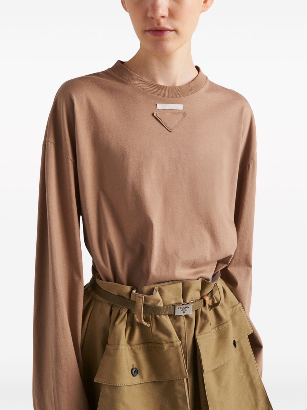Prada triangle-logo jersey T-shirt - Image 5