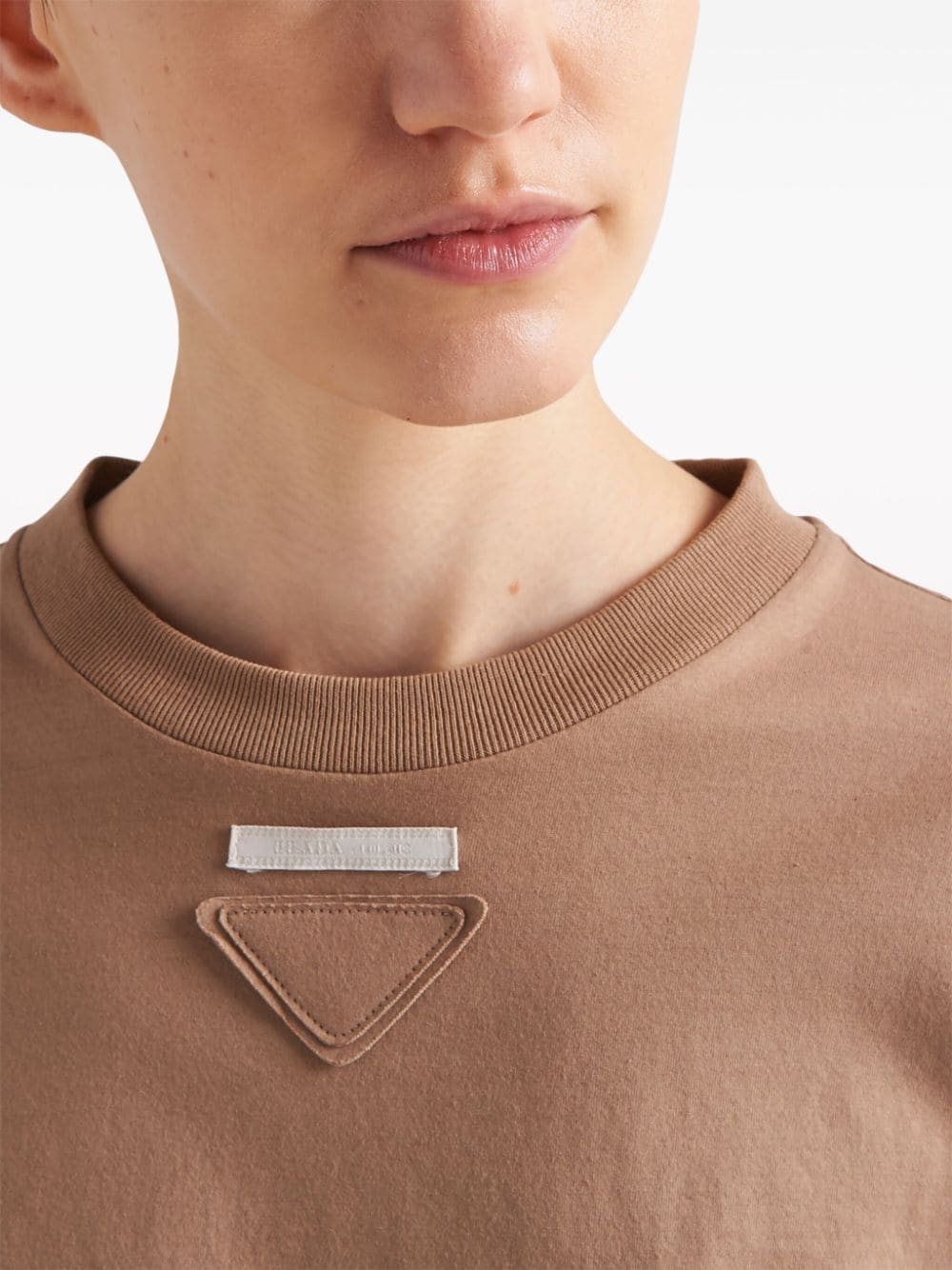 Prada triangle-logo jersey T-shirt - Image 4