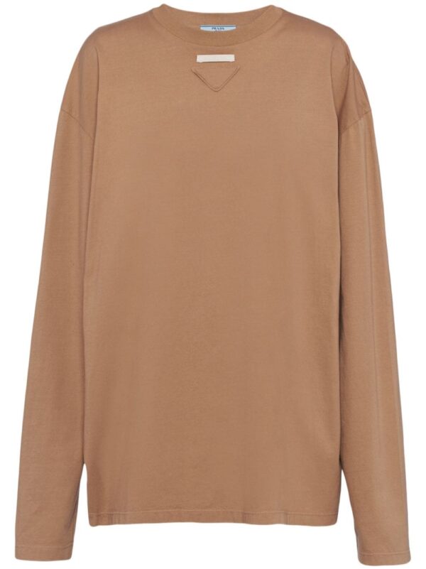 Prada triangle-logo jersey T-shirt