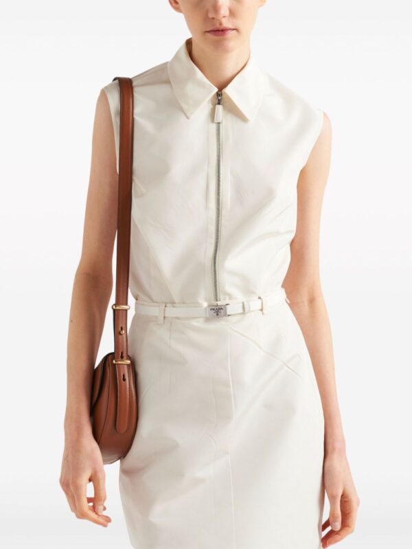 Prada  zip-up sleeveless faille shirt - Image 4
