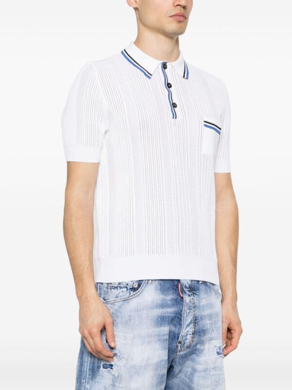 Dsquared2 open-knit polo shirt - Image 3