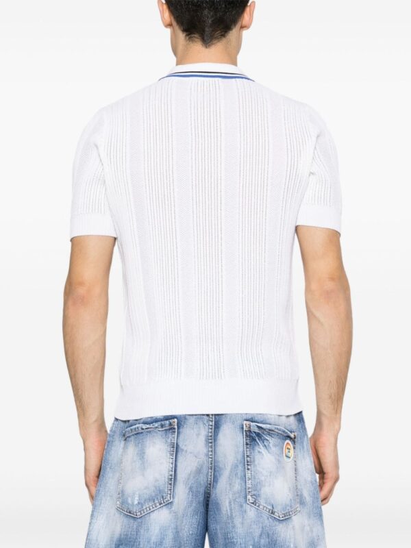 Dsquared2 open-knit polo shirt - Image 4