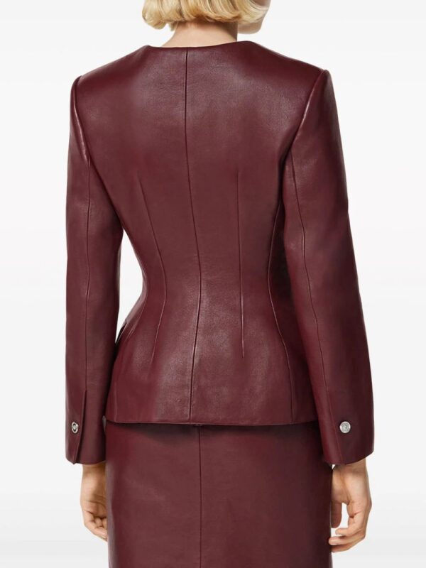 Versace  leather fitted jacket - Image 4