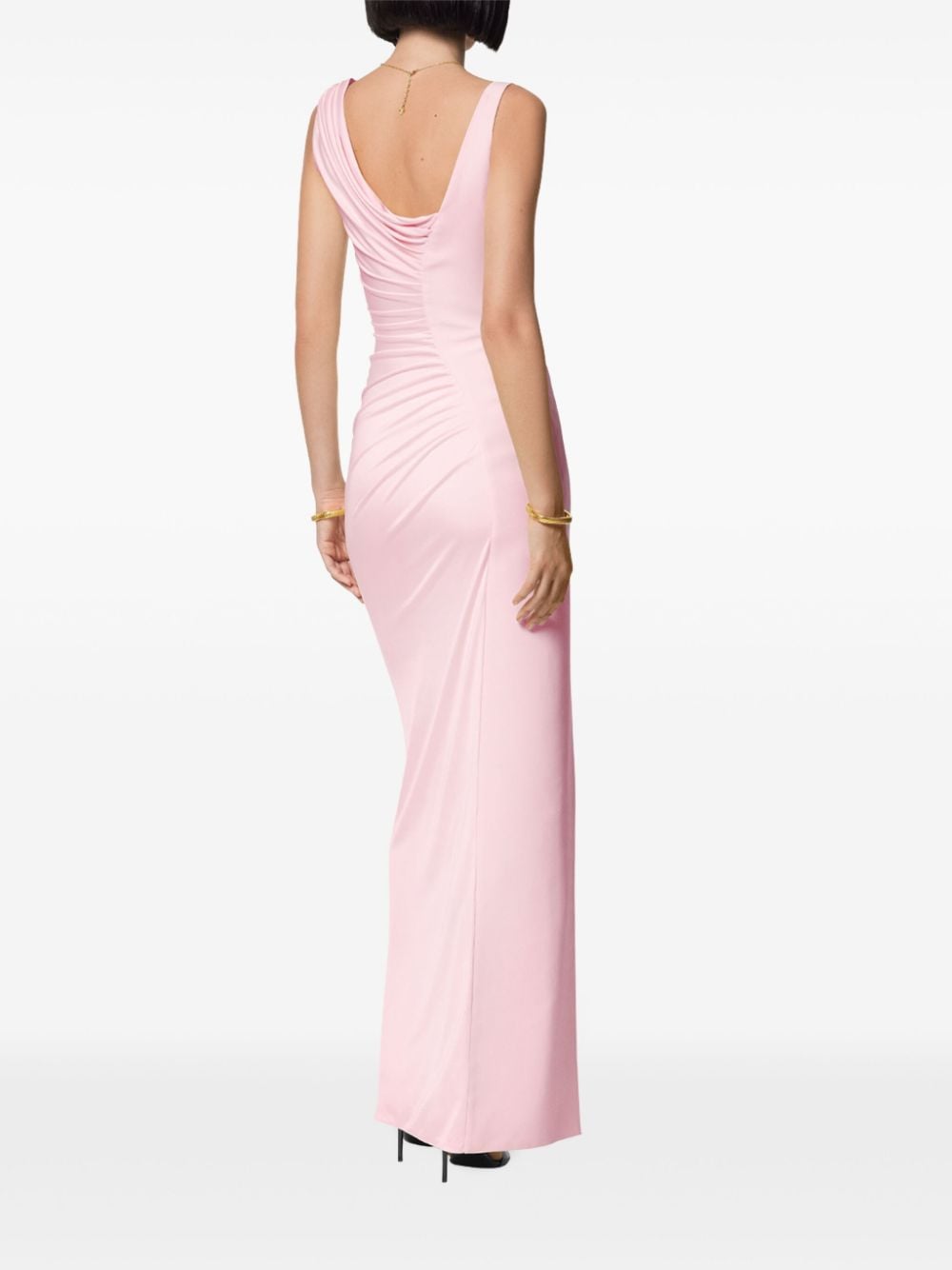 Versace logo-plaque maxi dress - Image 3