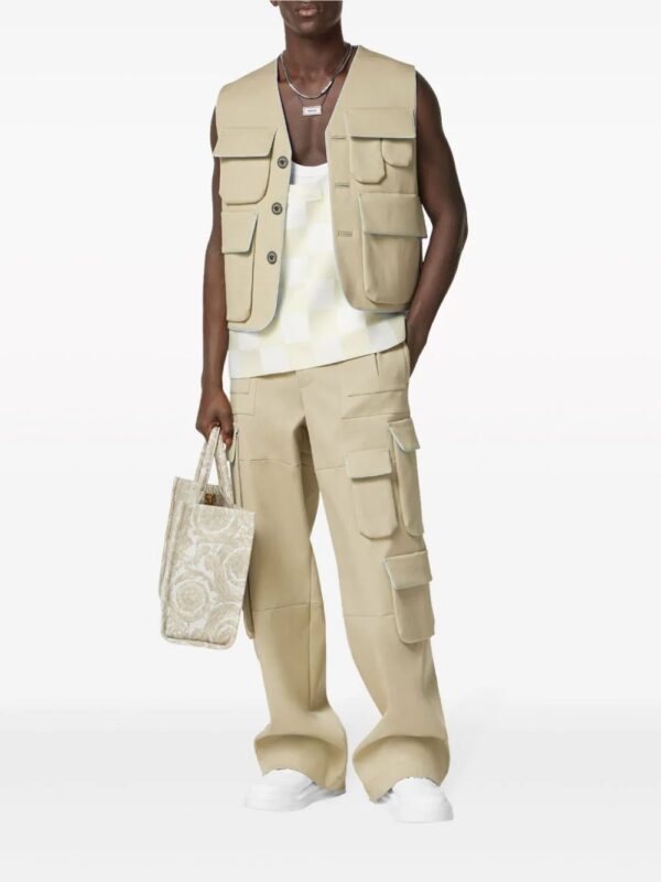 Versace  flap-pocket V-neck vest - Image 2