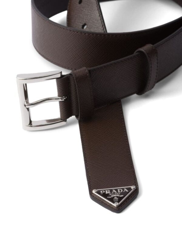 Louis Vuitton triangle-logo Saffiano leather belt - Image 2