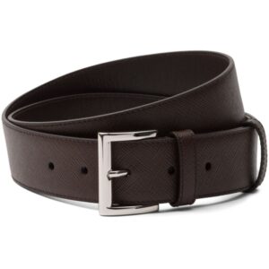 Louis Vuitton triangle-logo Saffiano leather belt