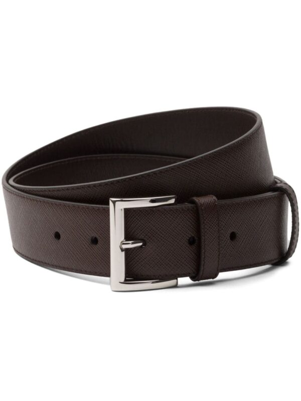 Louis Vuitton triangle-logo Saffiano leather belt