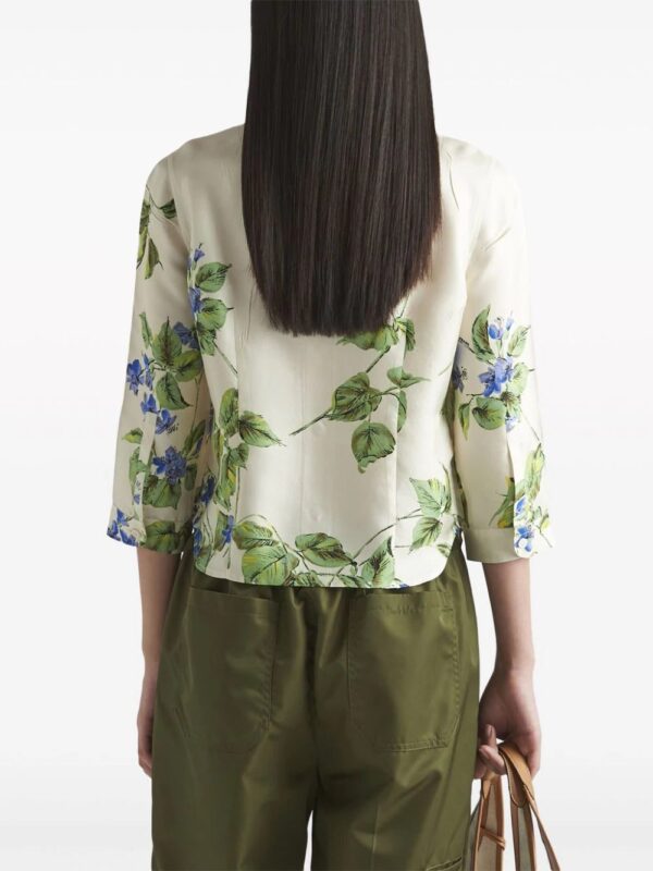 Prada  floral-print silk shirt - Image 3