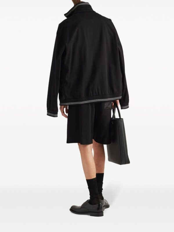 Prada triangle-logo panelled bomber jacket - Image 6