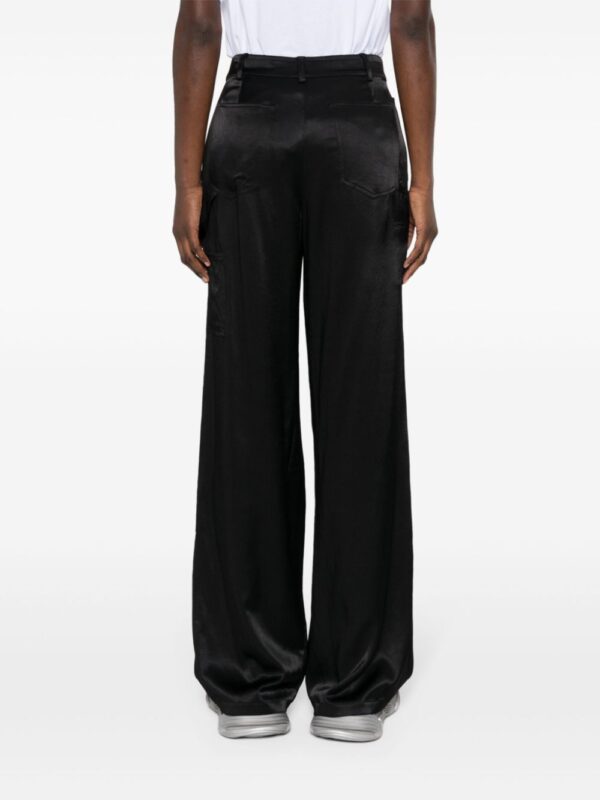 MOSCHINO JEANS  satin-finish wide-leg trousers - Image 4