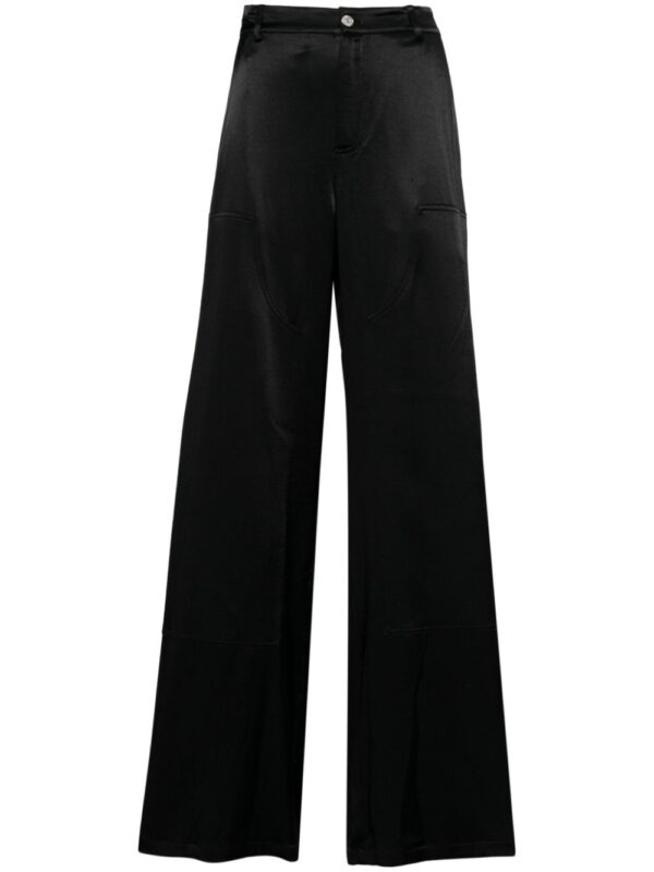 MOSCHINO JEANS  satin-finish wide-leg trousers