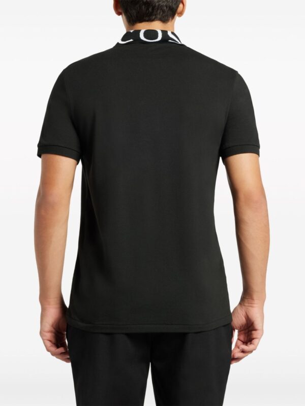 Lacoste branded collar logo-appliqué polo shirt - Image 4
