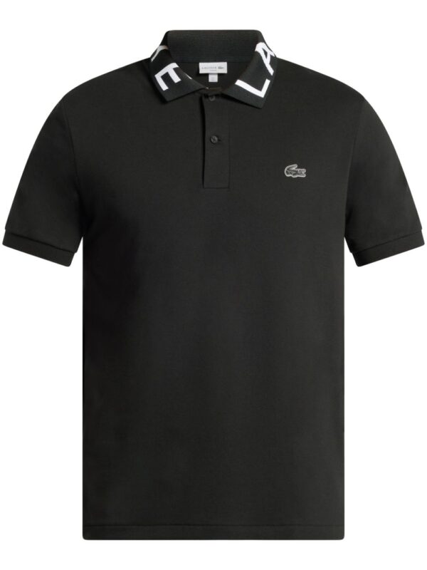 Lacoste branded collar logo-appliqué polo shirt