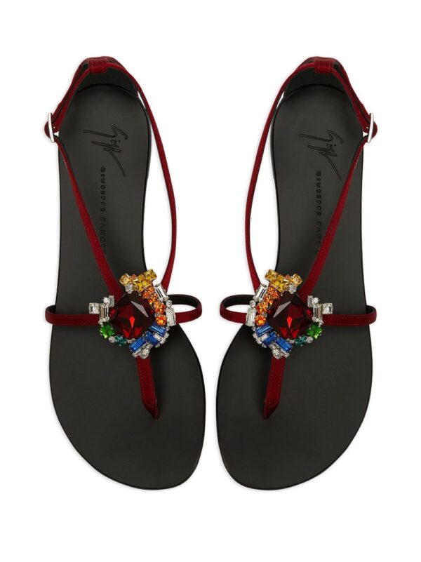 Giuseppe Zanotti  Tarassacum crystal-embellished flat sandals - Image 4