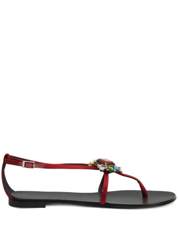 Giuseppe Zanotti  Tarassacum crystal-embellished flat sandals