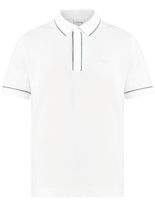 Lacoste logo-embroidered contrast-trim polo shirt