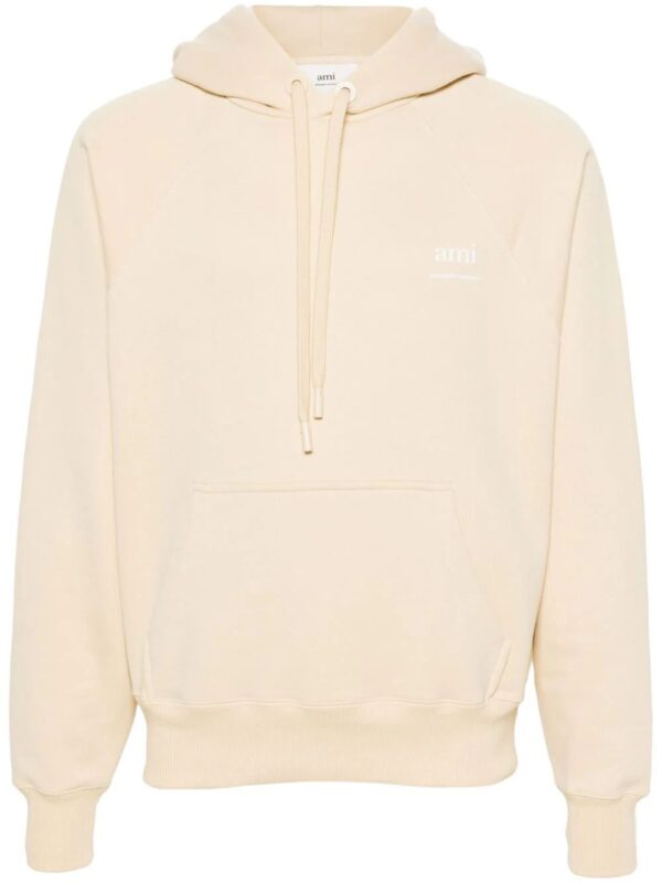 AMI Paris  logo-print cotton hoodie