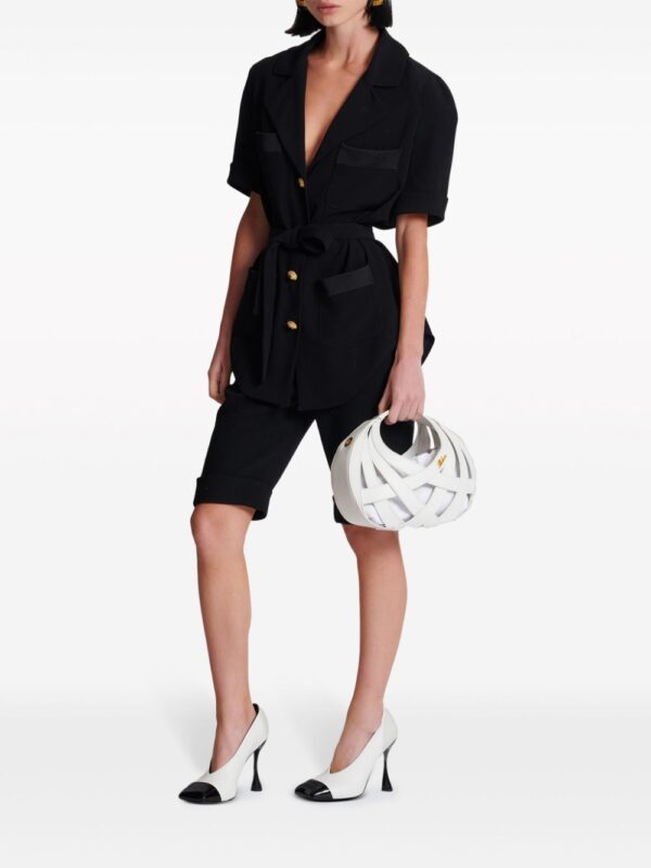 Balmain  belted crepe short-sleeve shirt - Image 2