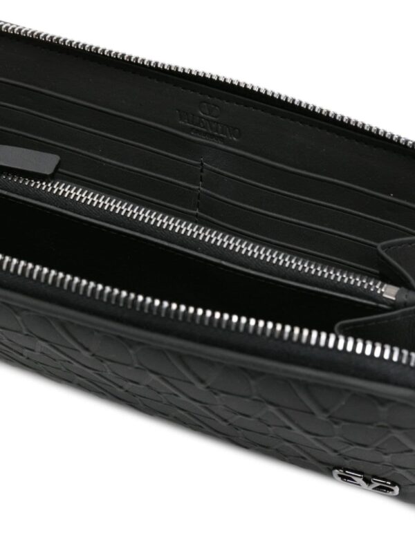 Valentino Garavani Toile Iconographe-embossed leather wallet - Image 3