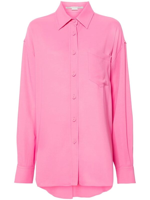 Stella McCartney drop-shoulder crepe shirt