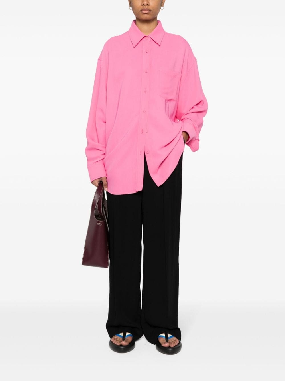 Stella McCartney drop-shoulder crepe shirt - Image 2