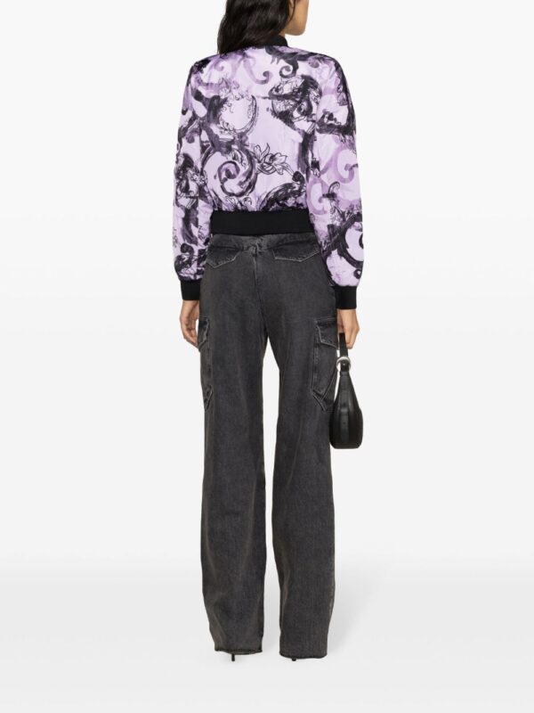 Versace Jeans Couture  Watercolor Couture reversible bomber jacket - Image 4