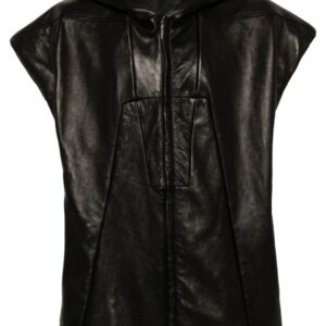 Rick Owens  leather zipped gilet