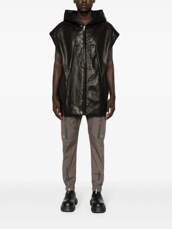 Rick Owens  leather zipped gilet - Image 2