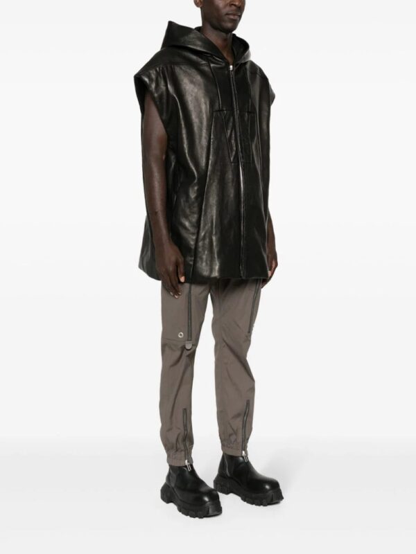 Rick Owens  leather zipped gilet - Image 3
