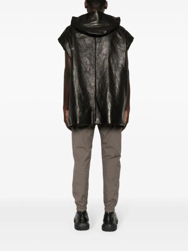 Rick Owens  leather zipped gilet - Image 4