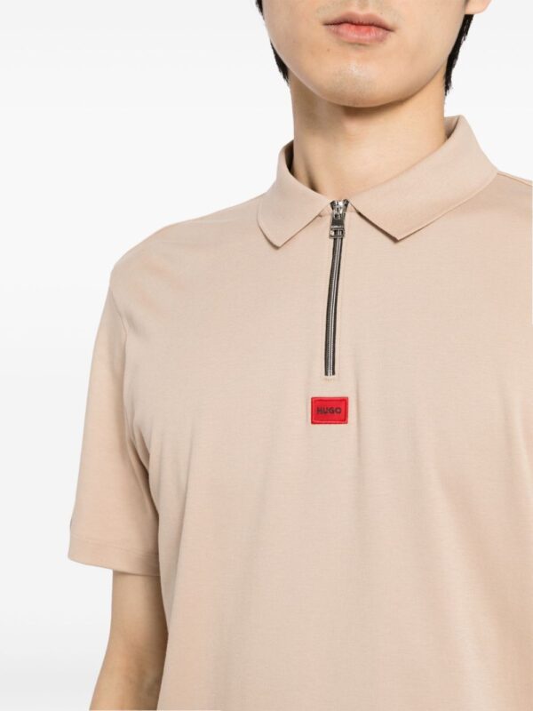HUGO logo-patch zip-front polo shirt - Image 5