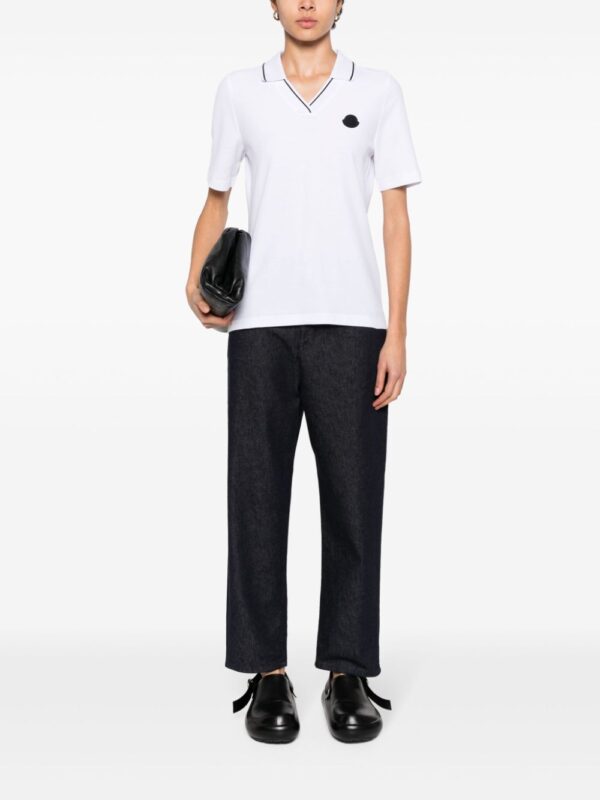Moncler  logo-patch tapered-leg jeans - Image 2