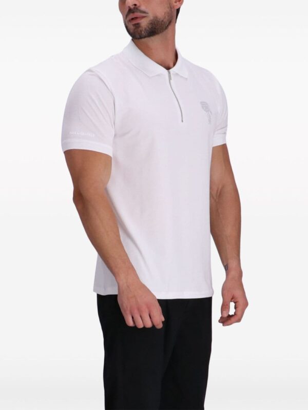 Karl Lagerfeld embroidered-logo stretch-cotton polo shirt - Image 3