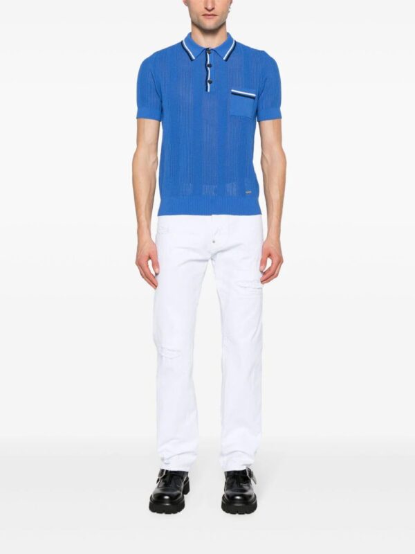 DSQUARED2  crochet-knit polo shirt - Image 2