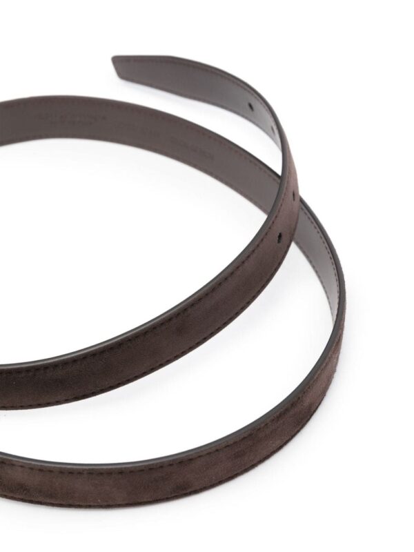 Louis Vuitton logo-engraved buckle suede belt - Image 2