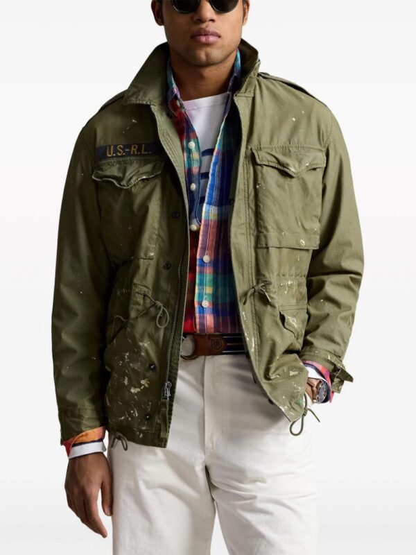 Polo Ralph Lauren  paint-splatter twill military jacket - Image 3