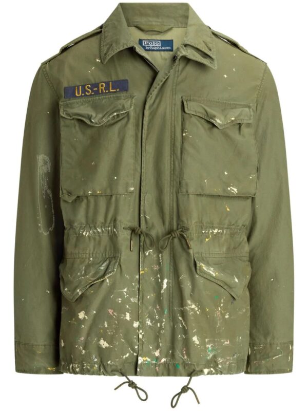 Polo Ralph Lauren  paint-splatter twill military jacket