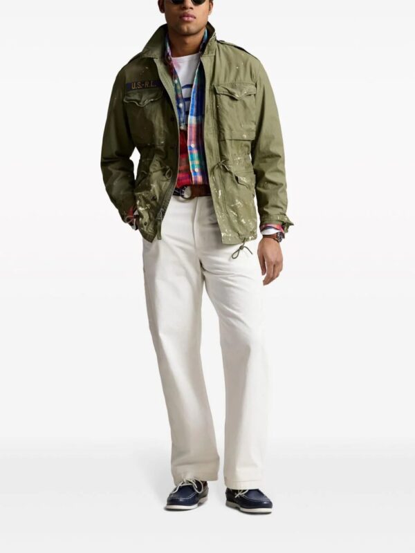 Polo Ralph Lauren  paint-splatter twill military jacket - Image 2