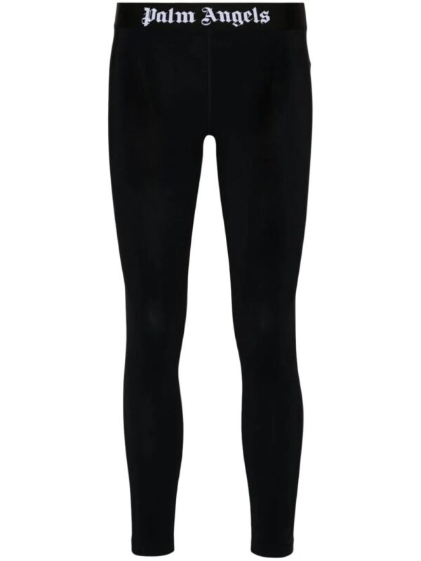 Palm Angels  logo-waistband cropped leggings